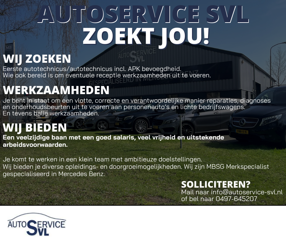 Autoservice SVL Vacature